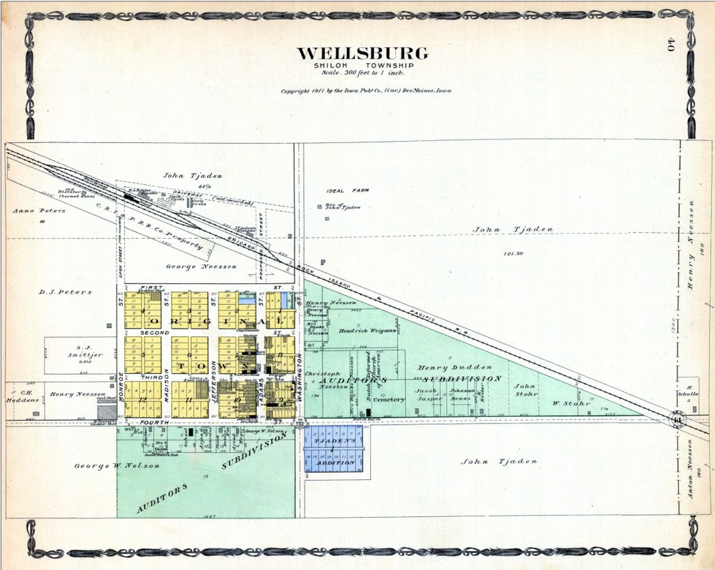 1911 Map of Wellsburg - Wellsburg Historical Foundation